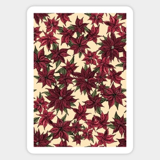 Poinsettia Pattern Sticker